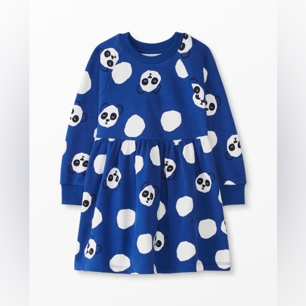 Hanna Andersson Print Knit Dress Pandas